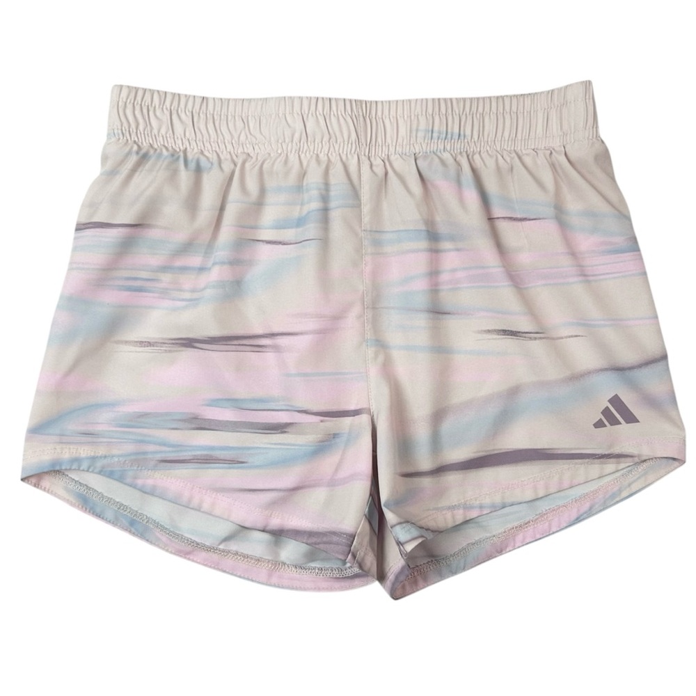 Adidas Girls AEROREADY® Elastic Waistband Sublimated No Side Seam Shorts Large